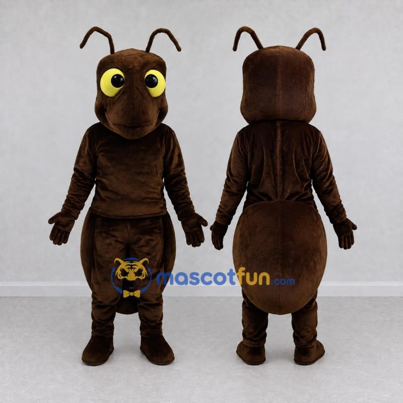 Custom Brown and Yellow Ant Character Mascot Costume Adult Full Body Suit for Garden Events Custom Brown and Yellow Ant Character Mascot Costume Adult Full Body Suit for Garden Events