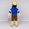 Custom Blue and Brown Bearded Worker Character Mascot Costume Adult Full Body Suit for Community Events Custom Blue and Brown Bearded Worker Character Mascot Costume Adult Full Body Suit for Community Events