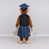 Custom Brown and Blue Monkey Character in a Tartan Kilt Mascot Costume Adult Full Body Suit for Theme Parties Custom Brown and Blue Monkey Character in a Tartan Kilt Mascot Costume Adult Full Body Suit for Theme Parties