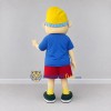 Custom Blue Red and Yellow Boy Character with a Beanie Mascot Costume Adult Full Body Suit for School Events Custom Blue Red and Yellow Boy Character with a Beanie Mascot Costume Adult Full Body Suit for School Events