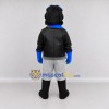 Custom Black Blue and Gray Aviator Character Mascot Costume Adult Full Body Suit for Theme Parties Custom Black Blue and Gray Aviator Character Mascot Costume Adult Full Body Suit for Theme Parties
