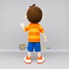 Custom Orange and Blue Boy Character in a Striped Shirt Mascot Costume Adult Full Body Suit for School Events Custom Orange and Blue Boy Character in a Striped Shirt Mascot Costume Adult Full Body Suit for School Events