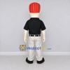 Custom Black and Gray Red-Haired Man Character Mascot Costume Adult Full Body Suit for Community Events Custom Black and Gray Red-Haired Man Character Mascot Costume Adult Full Body Suit for Community Events