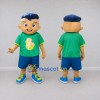 Custom Green and Blue Boy Character in a T-Shirt Mascot Costume Adult Full Body Suit for School Events Custom Green and Blue Boy Character in a T-Shirt Mascot Costume Adult Full Body Suit for School Events