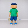 Custom Green and Blue Boy Character in a T-Shirt Mascot Costume Adult Full Body Suit for School Events Custom Green and Blue Boy Character in a T-Shirt Mascot Costume Adult Full Body Suit for School Events
