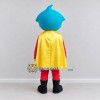 Custom Red Yellow and Teal Superhero Clown Character Mascot Costume Adult Full Body Suit for Theme Parties