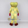Custom Yellow and Red Clown Character with a Large Bow Tie Mascot Costume Adult Full Body Suit for Theme Parties Custom Yellow and Red Clown Character with a Large Bow Tie Mascot Costume Adult Full Body Suit for Theme Parties
