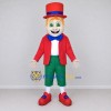 Custom Red and Green Clown Character with a Top Hat Mascot Costume Adult Full Body Suit for Theme Parties Custom Red and Green Clown Character with a Top Hat Mascot Costume Adult Full Body Suit for Theme Parties