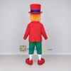 Custom Red and Green Clown Character with a Top Hat Mascot Costume Adult Full Body Suit for Theme Parties Custom Red and Green Clown Character with a Top Hat Mascot Costume Adult Full Body Suit for Theme Parties