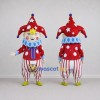 Custom Red and White Jester Clown Character Mascot Costume Adult Full Body Suit for Theme Parties Custom Red and White Jester Clown Character Mascot Costume Adult Full Body Suit for Theme Parties
