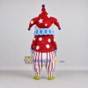 Custom Red and White Jester Clown Character Mascot Costume Adult Full Body Suit for Theme Parties Custom Red and White Jester Clown Character Mascot Costume Adult Full Body Suit for Theme Parties