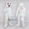 Custom White and Cream Tiger Character Mascot Costume Adult Full Body Suit for Wildlife Events Custom White and Cream Tiger Character Mascot Costume Adult Full Body Suit for Wildlife Events