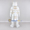 Custom White and Cream Tiger Character Mascot Costume Adult Full Body Suit for Wildlife Events Custom White and Cream Tiger Character Mascot Costume Adult Full Body Suit for Wildlife Events