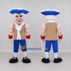 Custom Blue and Tan Colonial Patriot Character Mascot Costume Adult Full Body Suit for Theme Parties Custom Blue and Tan Colonial Patriot Character Mascot Costume Adult Full Body Suit for Theme Parties