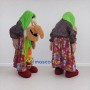 Custom Green and Multicolor Witch Character in a Headscarf Mascot Costume Adult Full Body Suit for Theme Parties