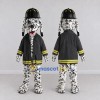 Custom Black and White Dalmatian Firefighter Character Mascot Costume Adult Full Body Suit for Community Events Custom Black and White Dalmatian Firefighter Character Mascot Costume Adult Full Body Suit for Community Events