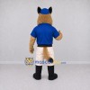 Custom Tan and Blue German Shepherd Worker Character Mascot Costume Adult Full Body Suit for Community Events Custom Tan and Blue German Shepherd Worker Character Mascot Costume Adult Full Body Suit for Community Events