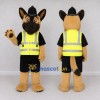 Custom Tan Black and Yellow German Shepherd Police Character Mascot Costume Adult Full Body Suit for Community Events