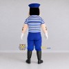Custom Blue and White Sailor Character Mascot Costume Adult Full Body Suit for Theme Parties