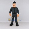 Custom Gray and Black Police Officer Character Mascot Costume Adult Full Body Suit for Community Events Custom Gray and Black Police Officer Character Mascot Costume Adult Full Body Suit for Community Events