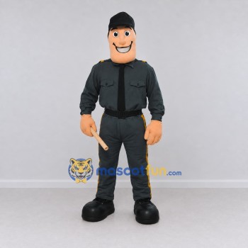 Custom Gray and Black Police Officer Character Mascot Costume Adult Full Body Suit for Community Events Custom Gray and Black Police Officer Character Mascot Costume Adult Full Body Suit for Community Events
