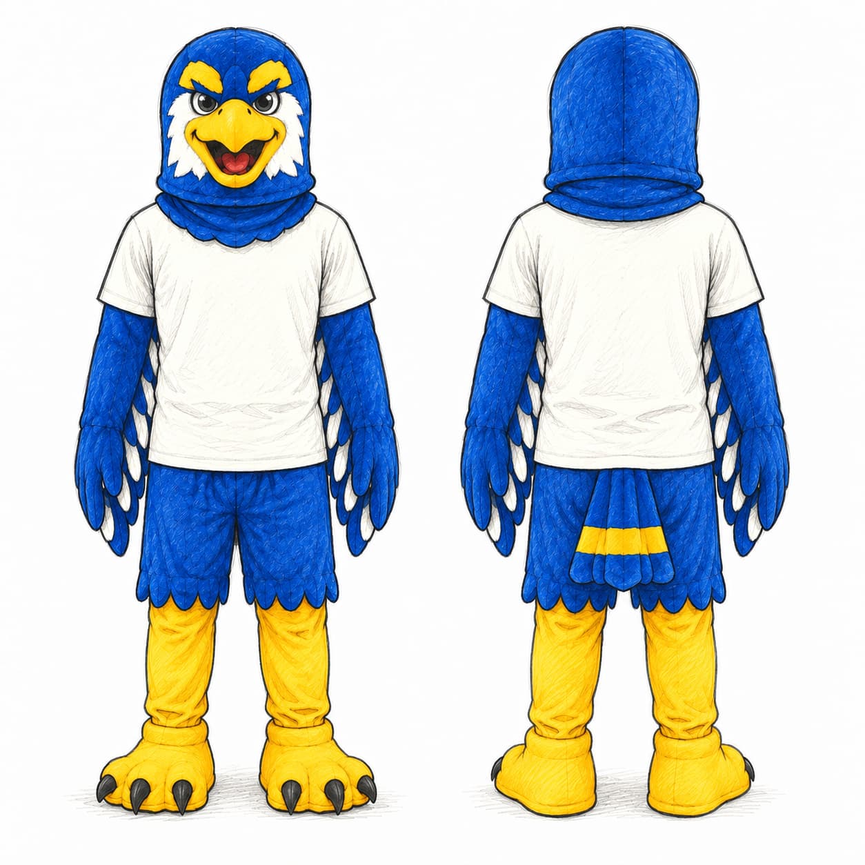 Blue Bird — costume sketch