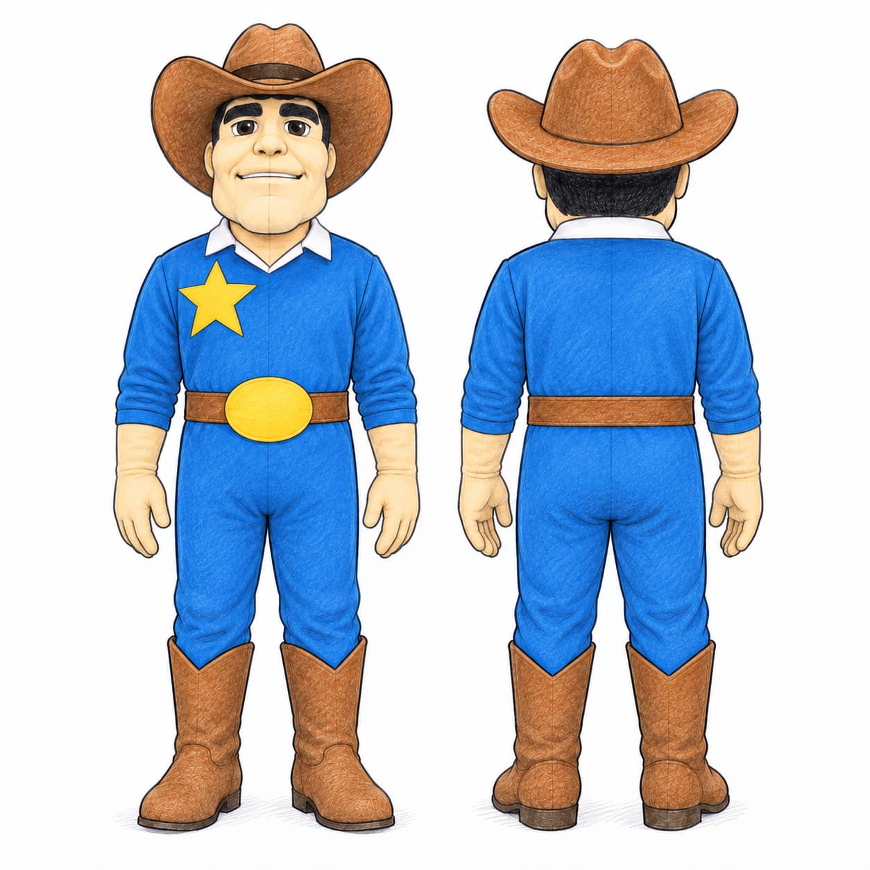 Cowboy — costume sketch