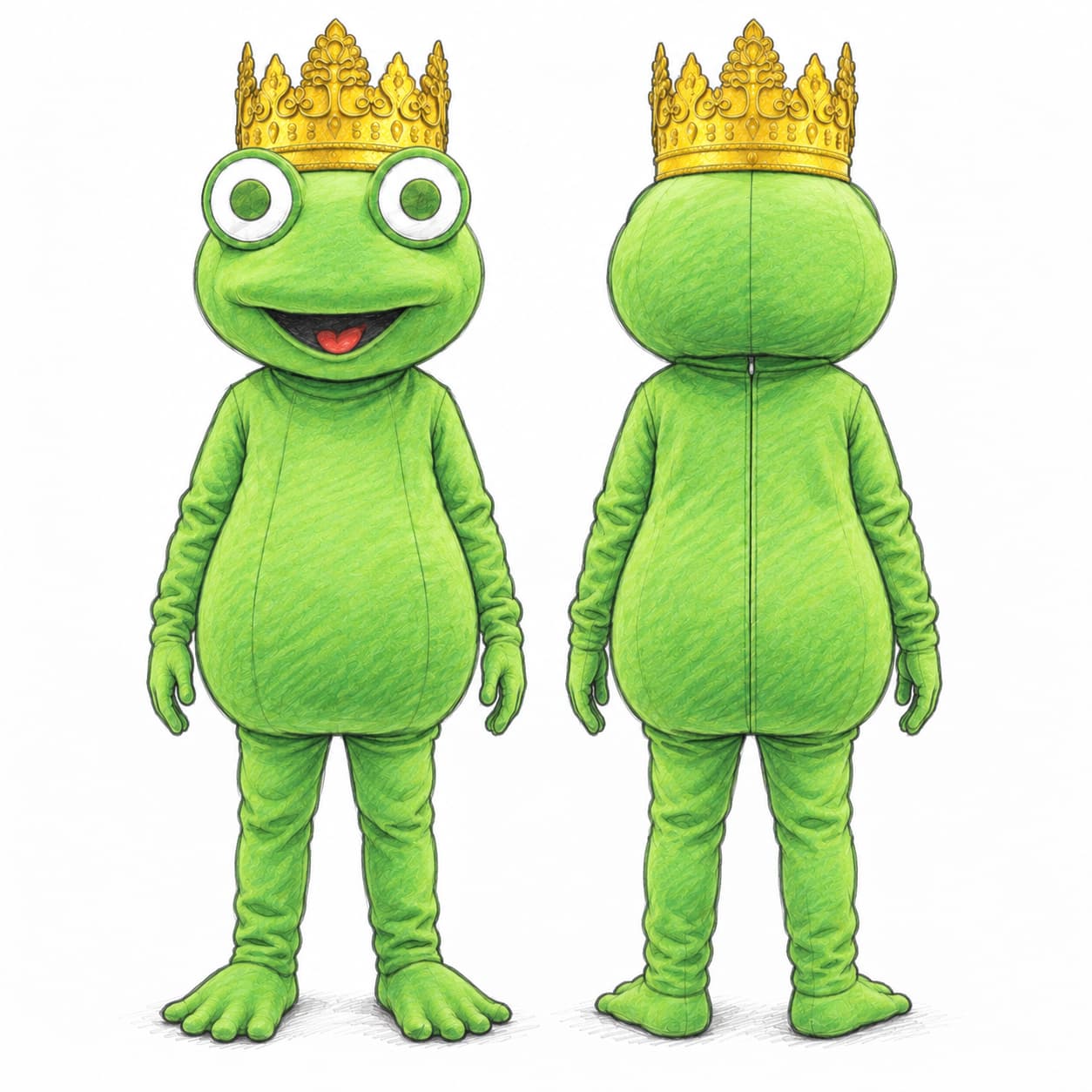 Frog King — costume sketch