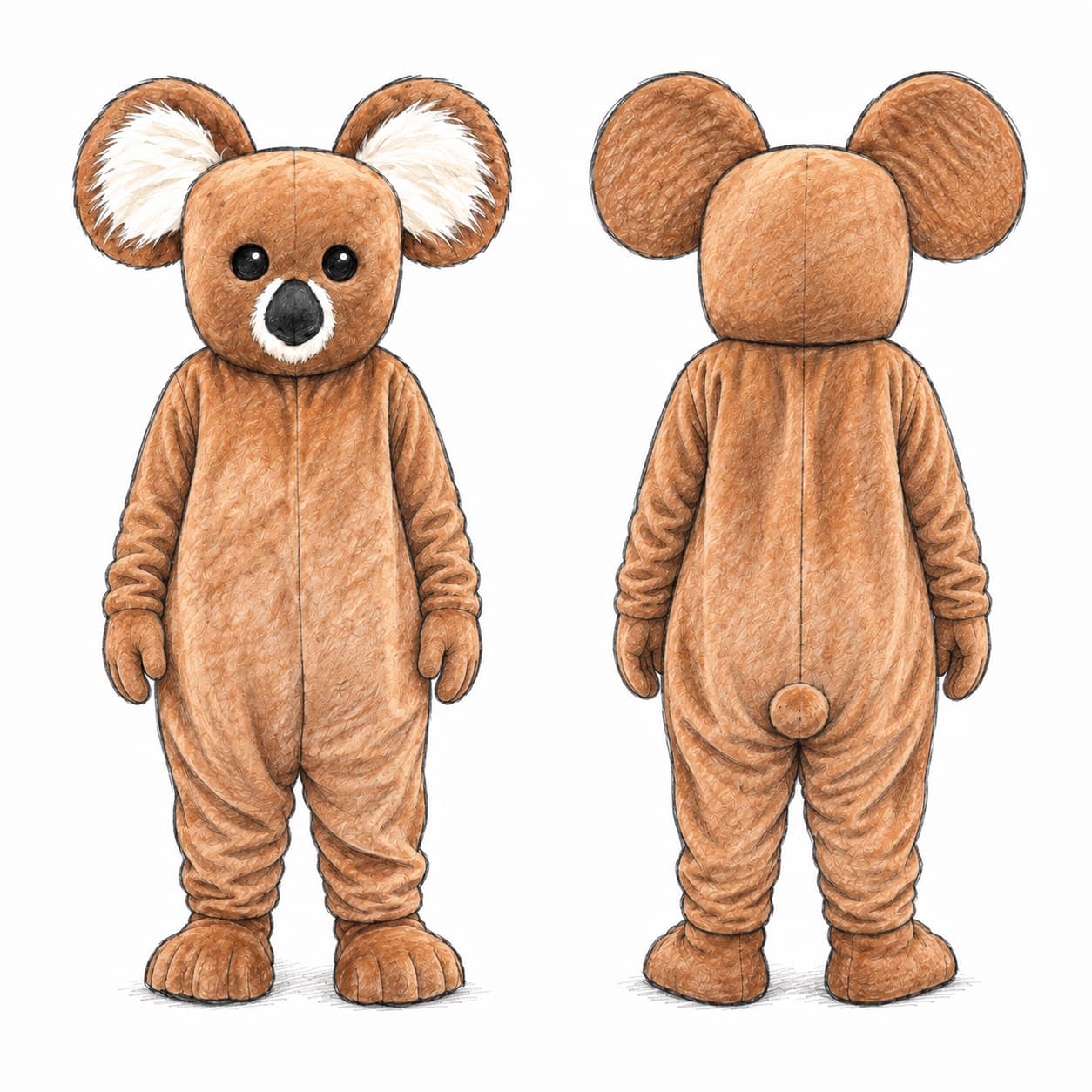 Koala — costume sketch